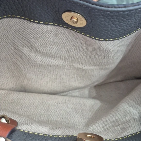 Dooney & Bourke Pebbled Grain Leather Barlow Satchel Charcoal Tote. Like New! - Picture 13 of 16